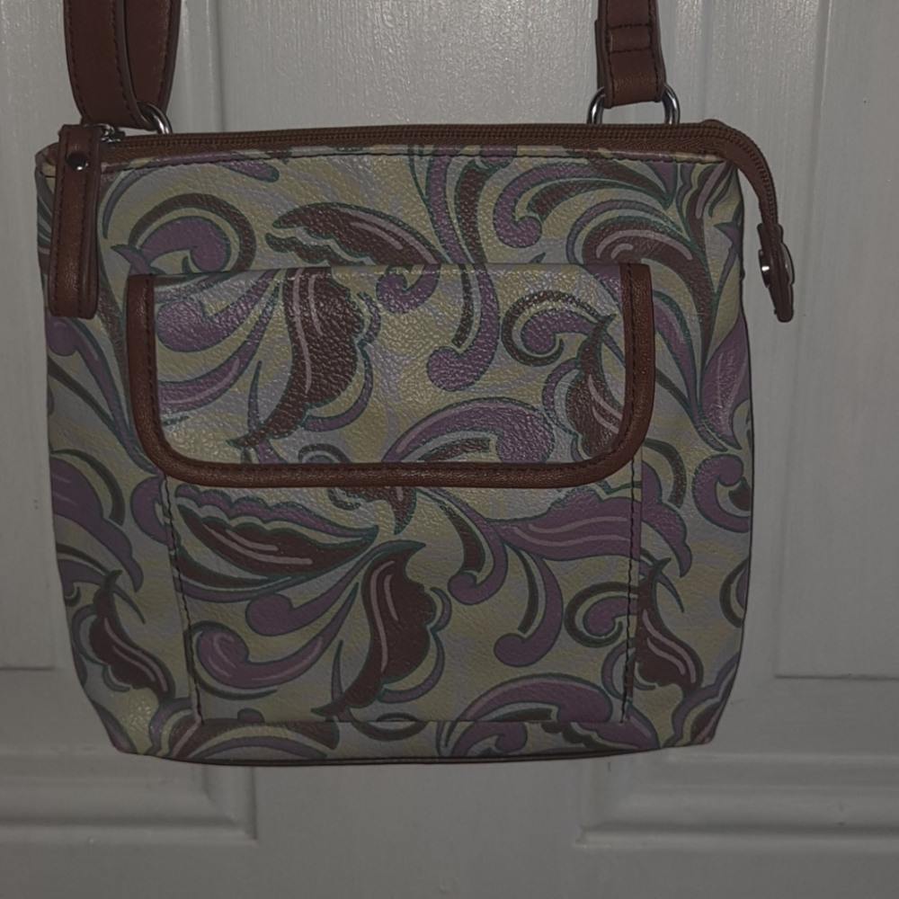 Relic crossbody bag with paisley design